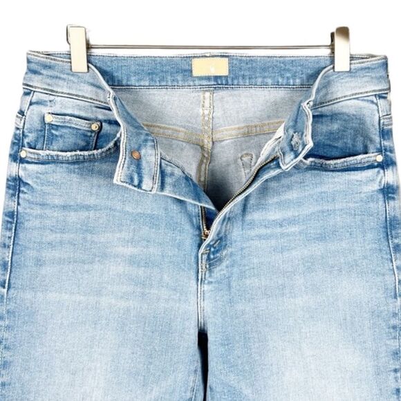 NWT Mother Insider Crop Step Fray Hem Limited Edition Light Denim Straight Jeans - Picture 11 of 16